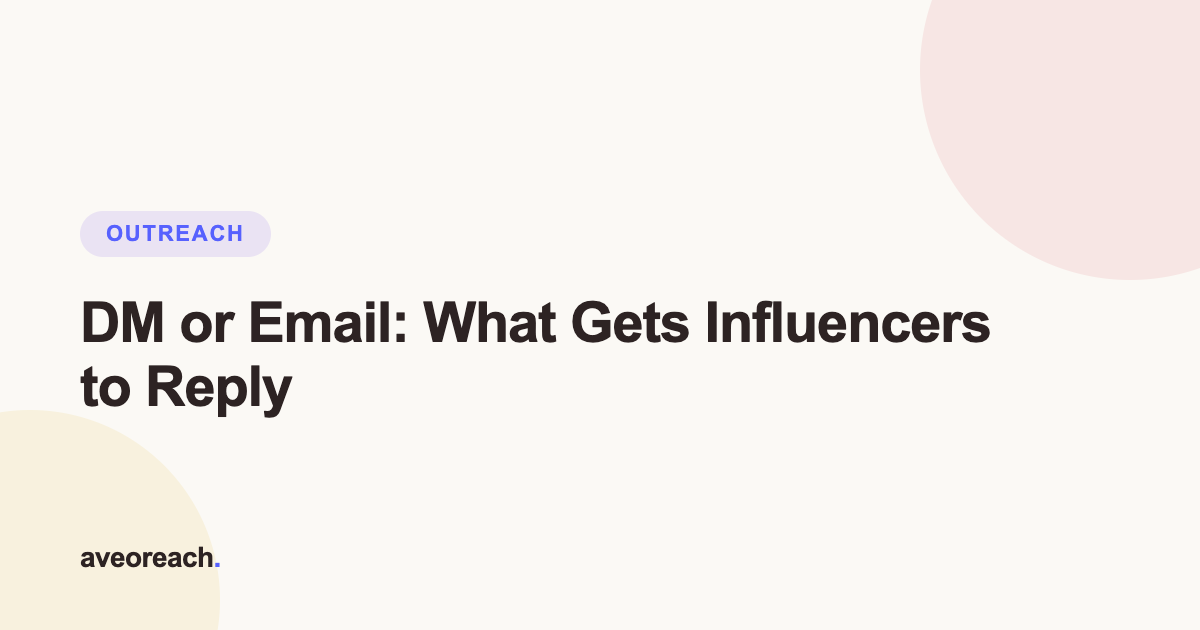 DM versus email influencer outreach comparison cover graphic