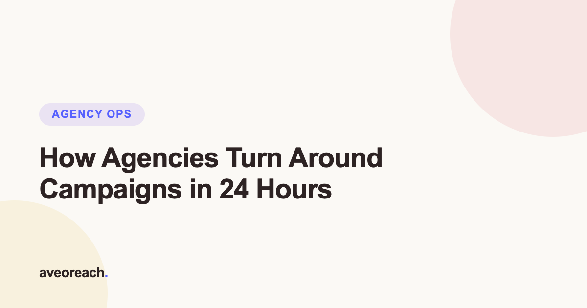 How agencies turn around influencer campaigns in 24 hours cover graphic