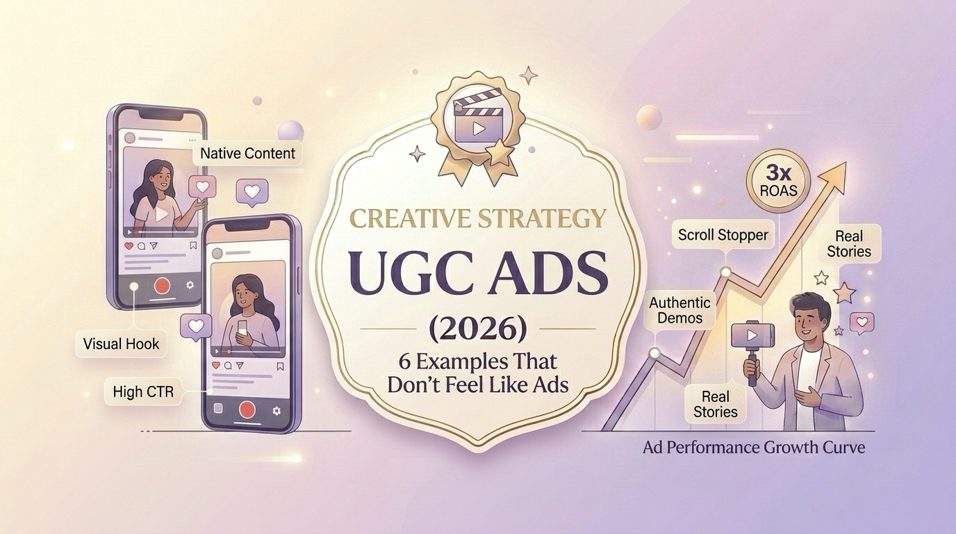 UGC Ads: 6 Examples That Don't Feel Like Ads (2026) cover graphic