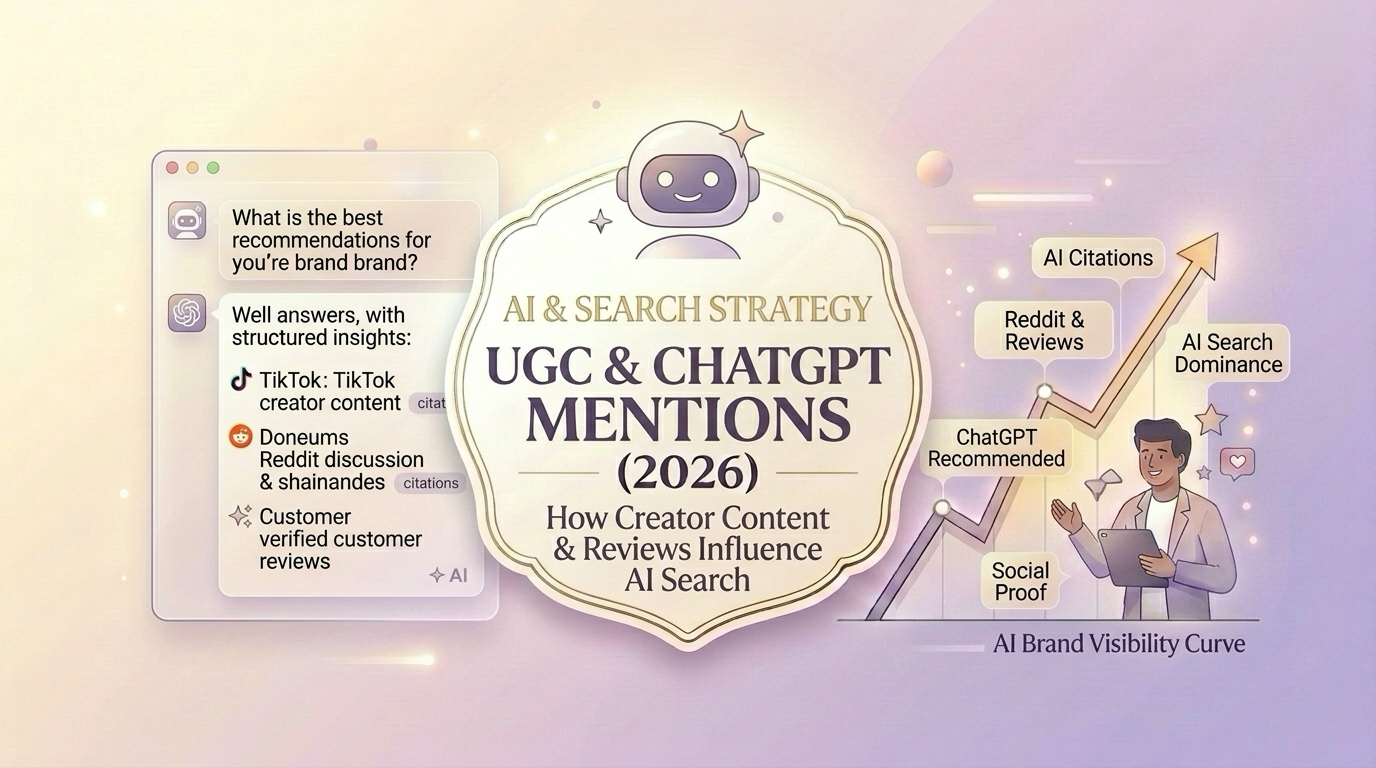 Can UGC Help Your Brand Get Mentioned in ChatGPT? (2026) cover graphic